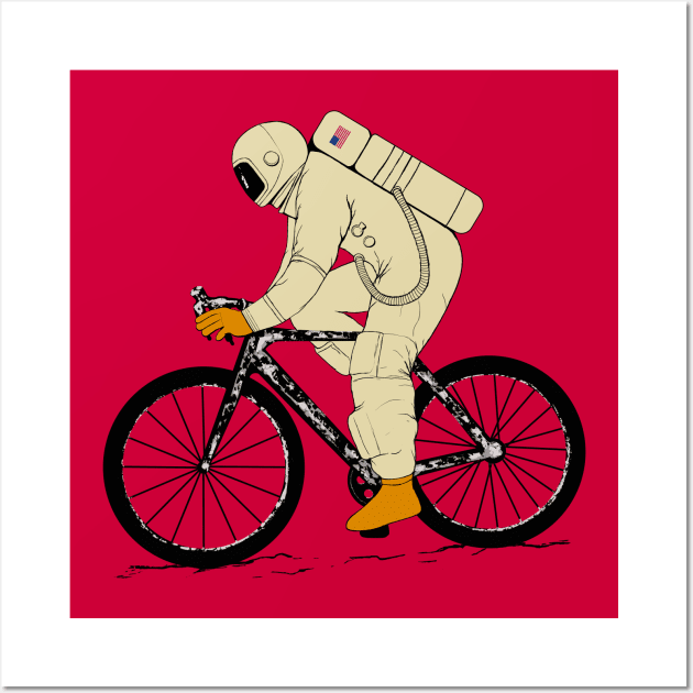 Cycling on the Moon Wall Art by TWOintoA